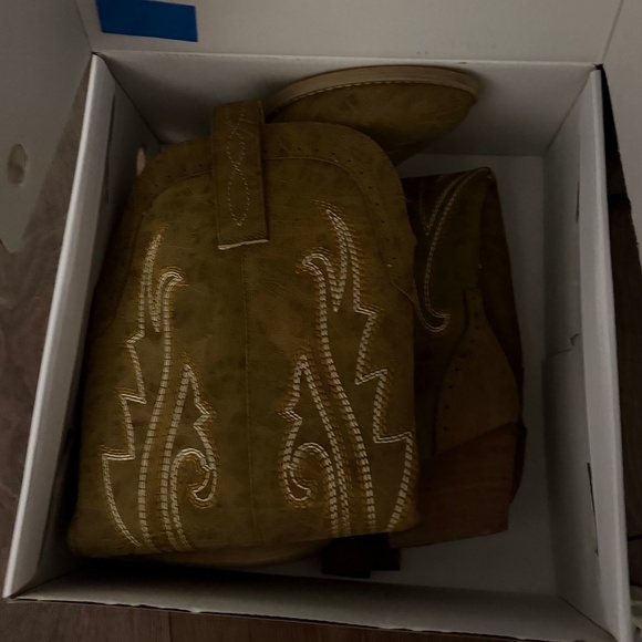 Taupe Heeled Western Cowgirl/Cowboy Boots, worn once - Picture 5 of 5